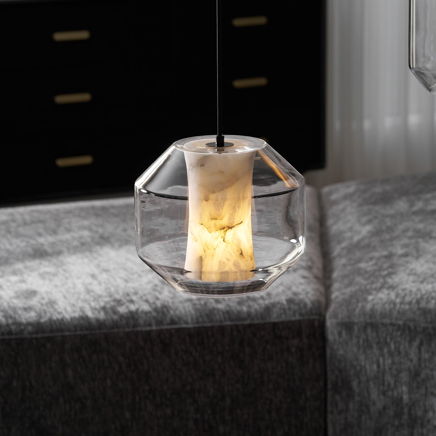 Glass Alabaster Pendant Lamp D444