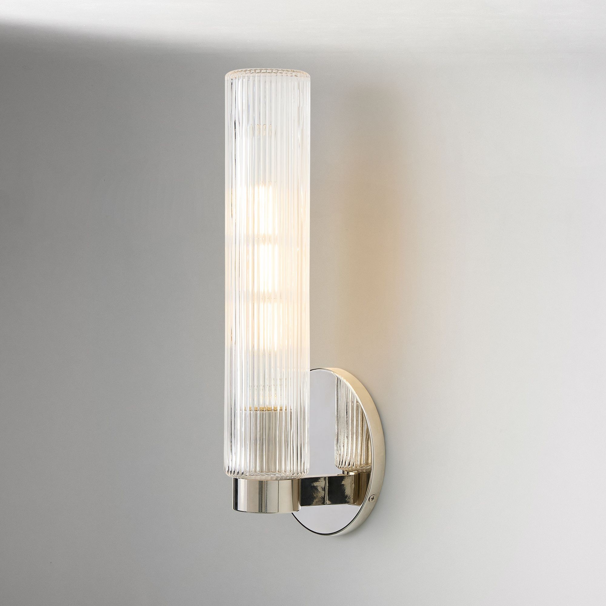 Rivora Fluted Glass Indoor Outdoor Sconce - Modern Wall Light for Home Decor T097