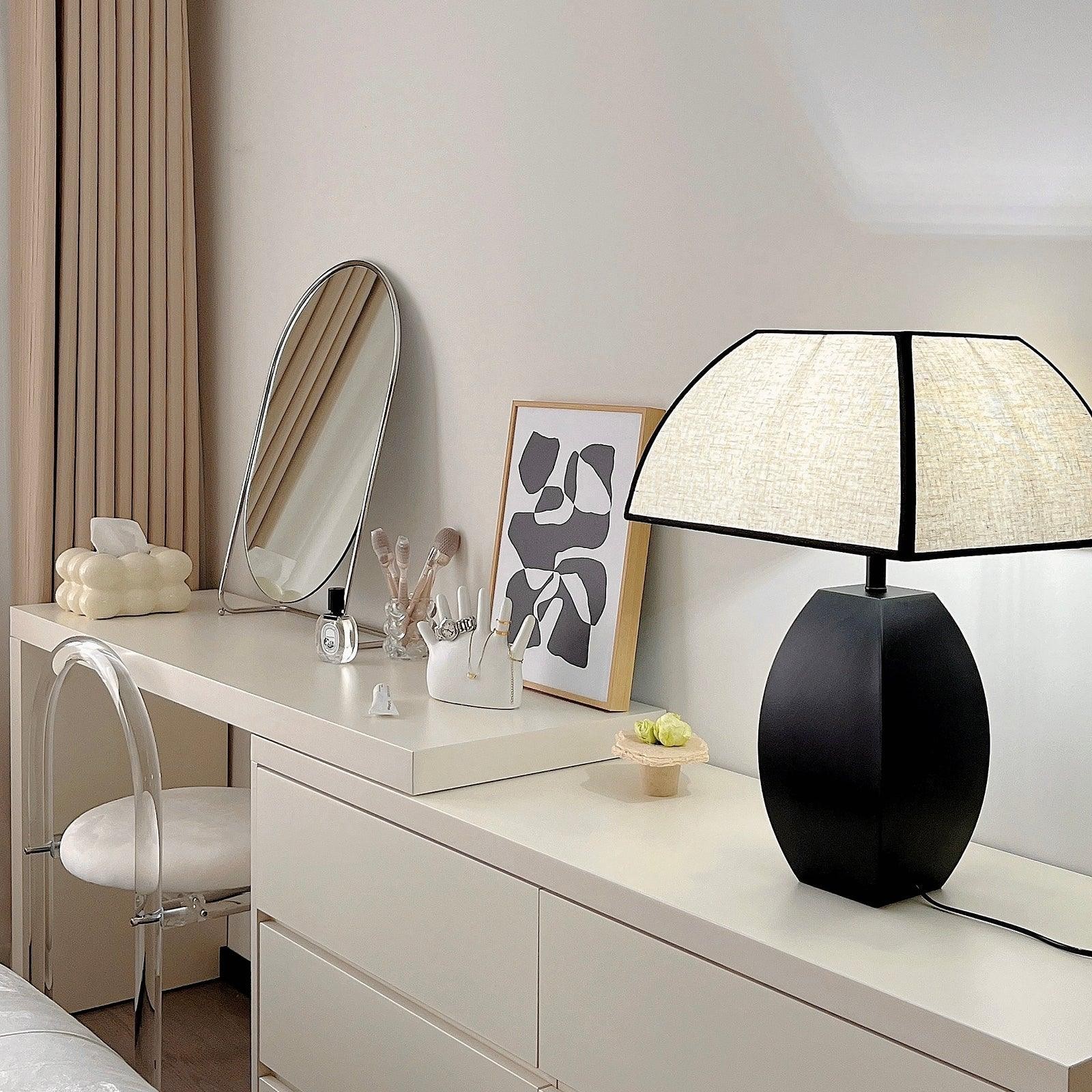 Retro Metal Mushroom Fabric Table Lamp M549