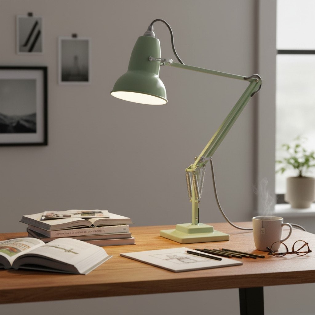 Modryx Vintage Adjustable Desk Lamp - Industrial Task Light for Home Offices T555
