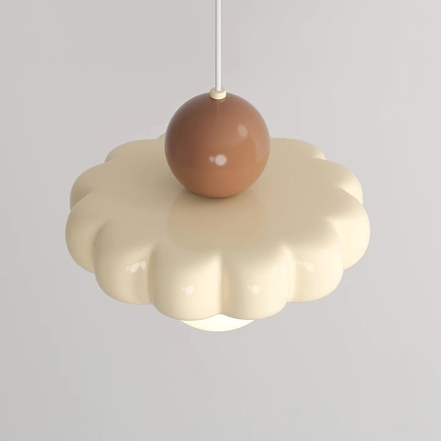 Cream Style Long Line Pumpkin Texture Pendant Lamp M275