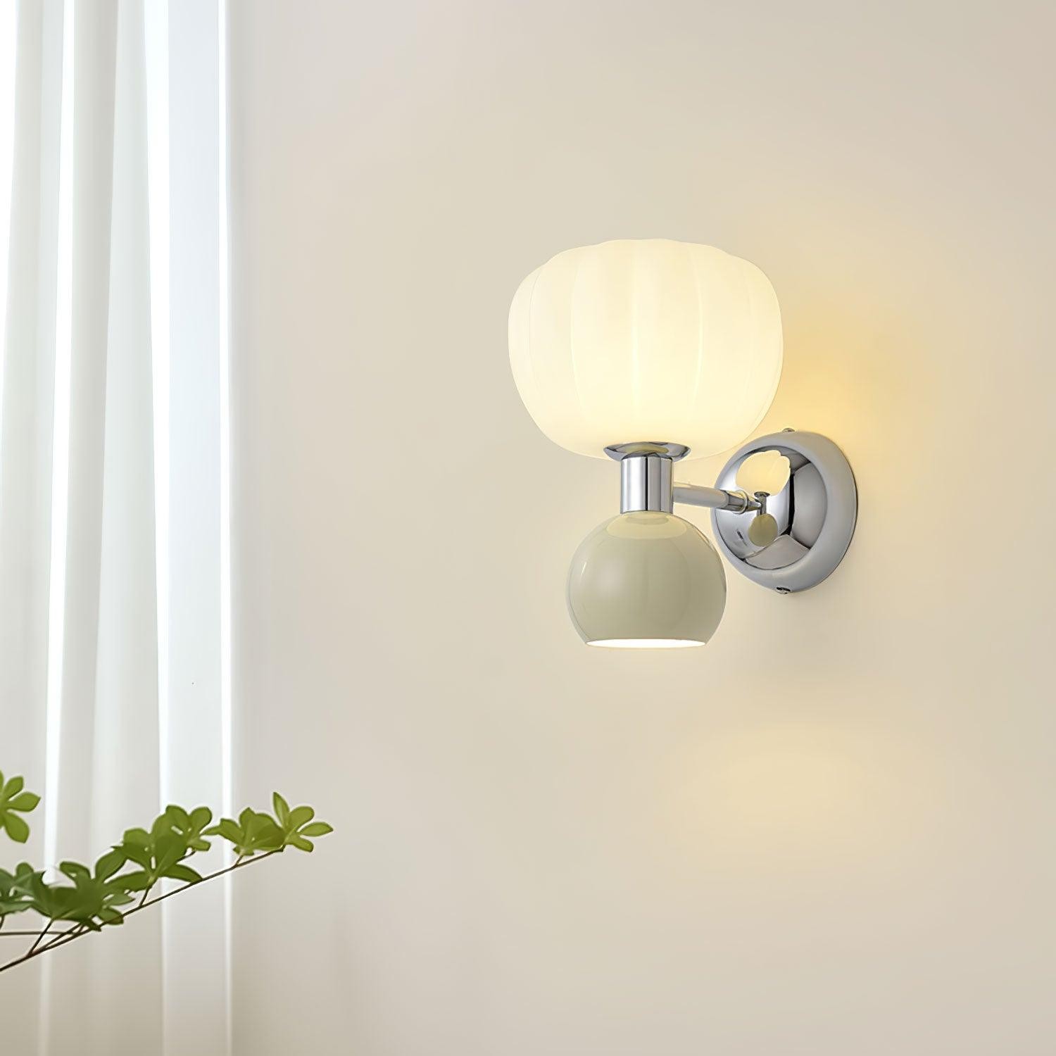 Cream Style Bedroom Bedside Pumpkin Wall Sconce M540