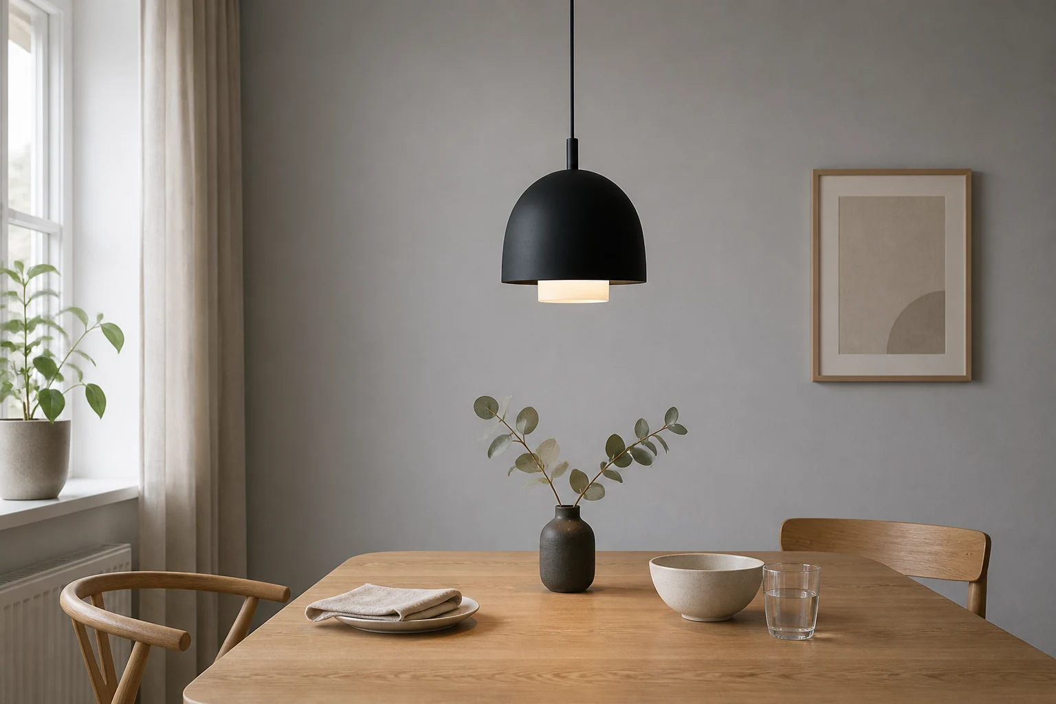 Skandynawska lampa wisząca STONE w stylu lifestylowym