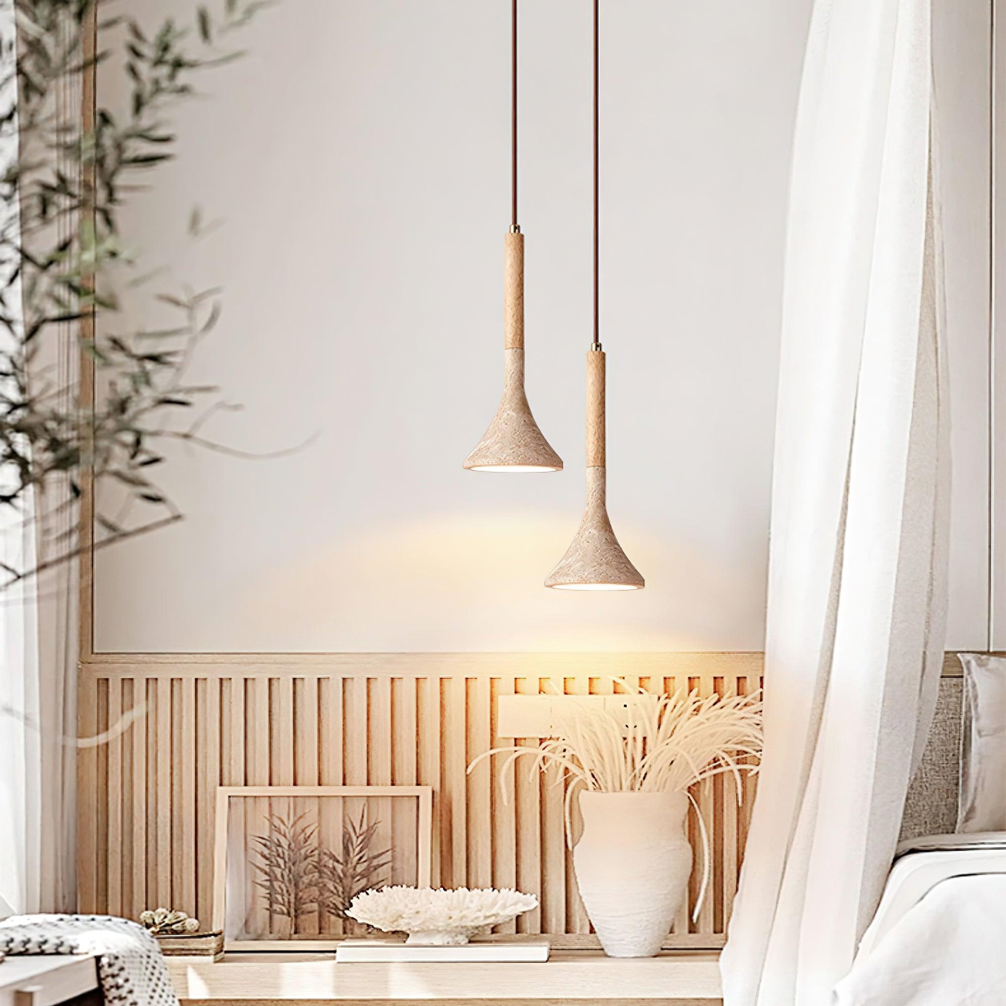 Aplomb Japandi Travertine Pendant Lamp D890