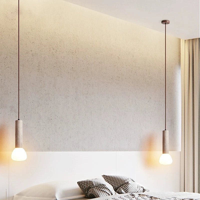 Elegant Travertine Cream Style Pendant Light D920