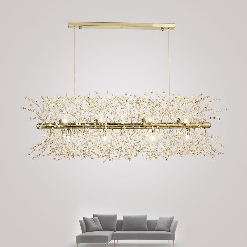Modern Rectangular Crystal Fireworks Chandelier S15