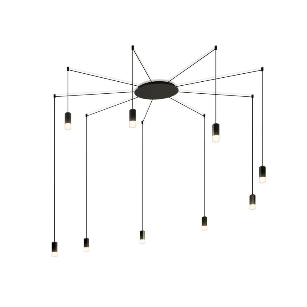 Industrial Black Wireflow Free Form LED Pendant Light