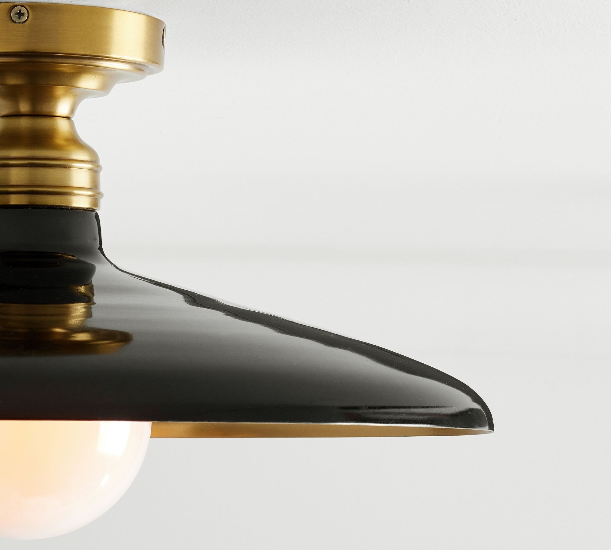 Forvara Farmhouse Metal Flush Mount Light - Black or White Ceiling Lamp T091