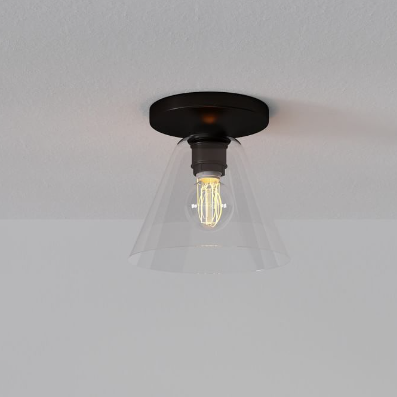 Conica Cone Flush Mount – Glass Ceiling Light for Modern Spaces T233
