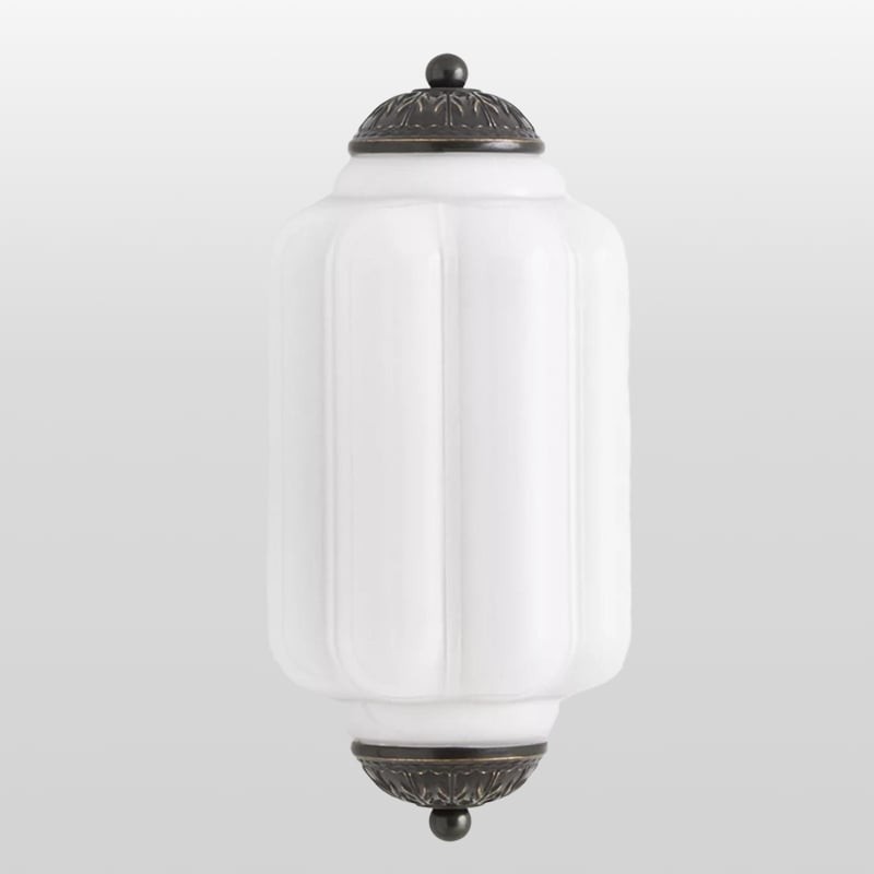 Eloise Brass Wall Sconce – Elegant Milk Glass Vintage Lighting T290