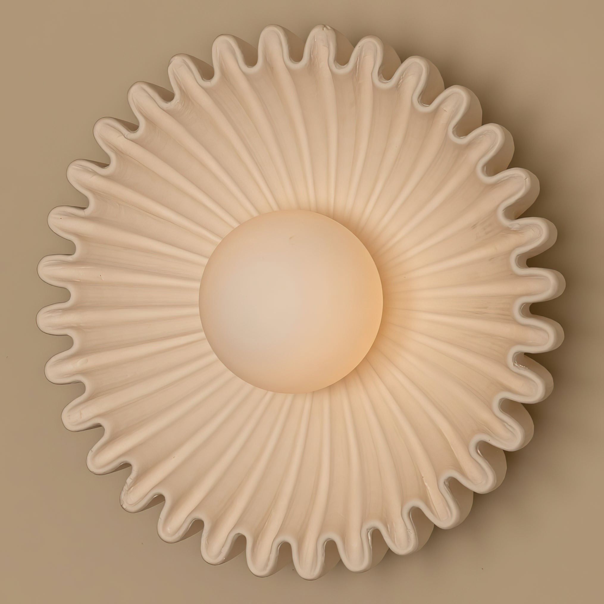 Plastic Lampshade Ceramic Flower Wall lamp M285