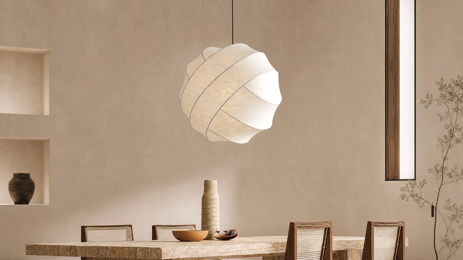 Lampa wisząca Bubble Ball M400 w poziomej scenie pomieszczenia