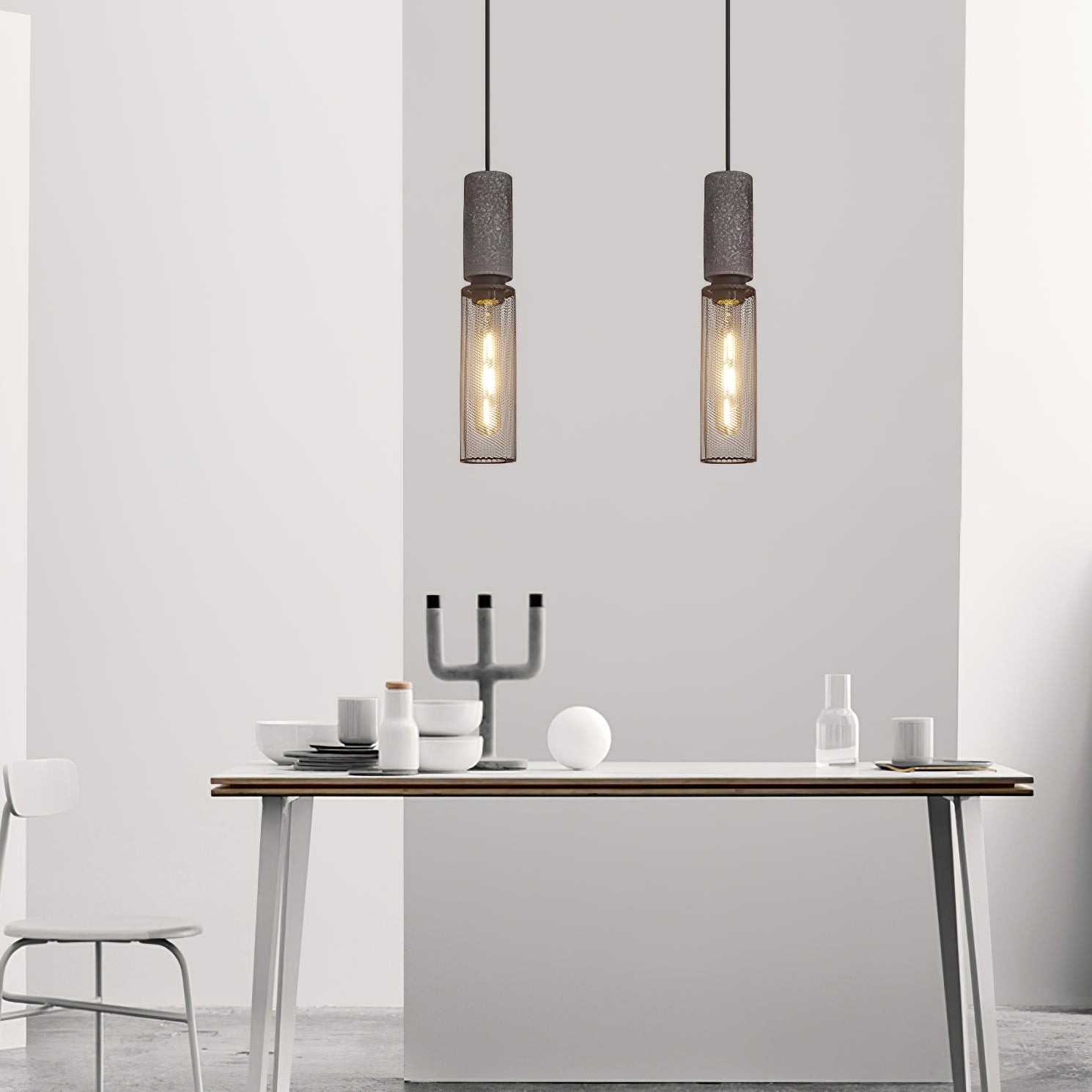 Cement Mesh Pendant Light M81