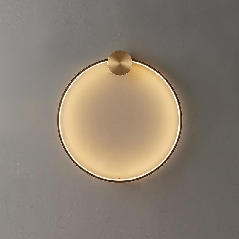 Minimalist Creative Simple Brass Round LED Wall Light M429
