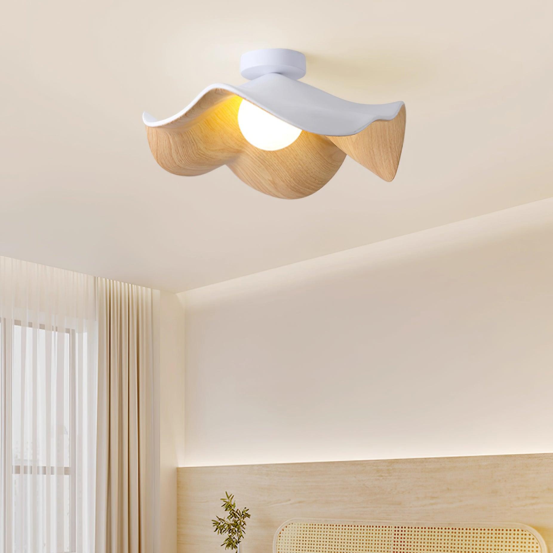 New Modern Simple Walnut Grain Ceiling Light M171