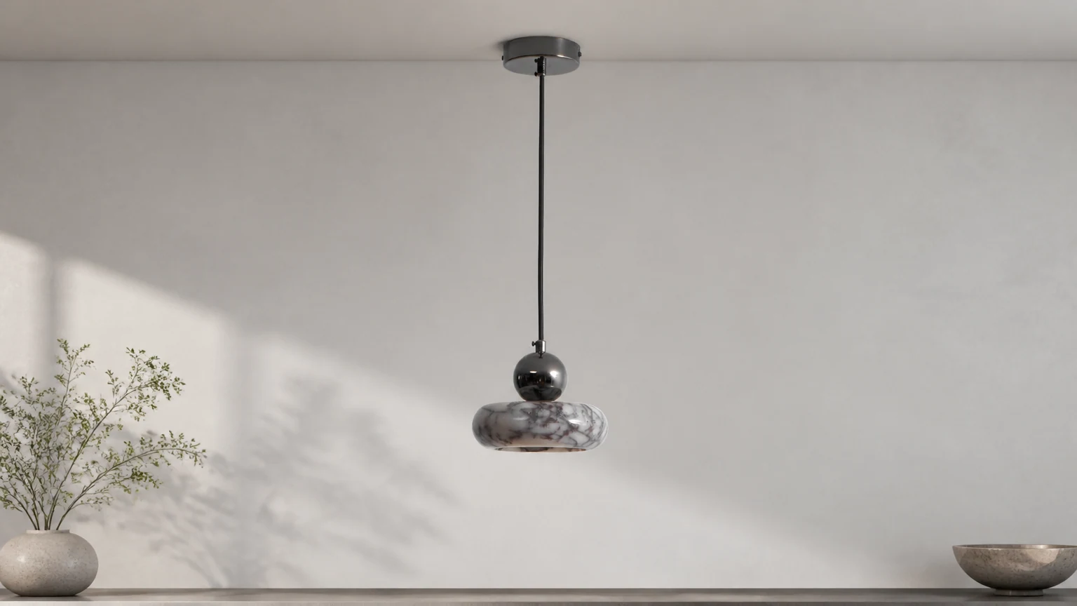 Lampa wisząca Donya D665 w wyrafinowanej scenie pomieszczenia