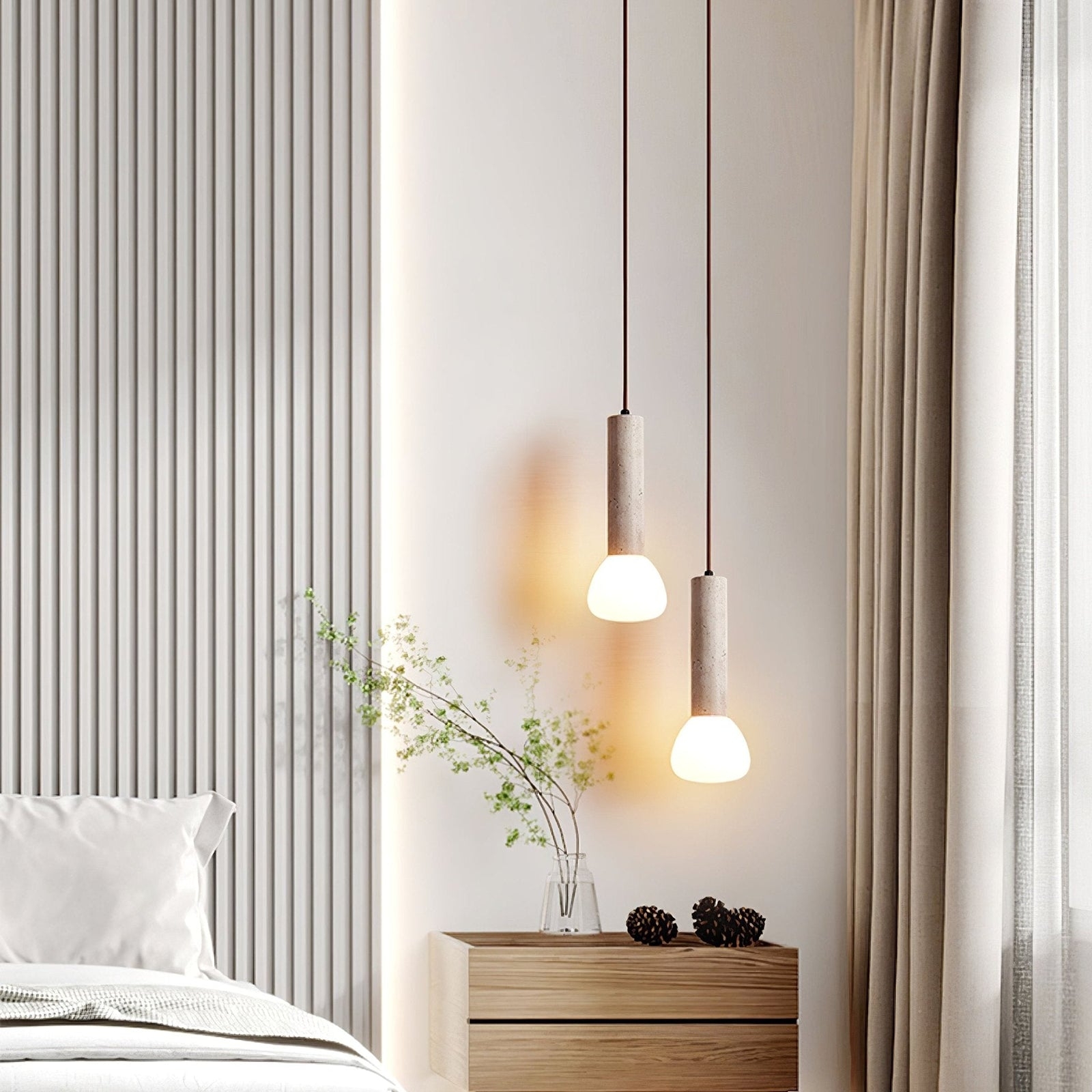 Elegant Travertine Cream Style Pendant Light D920