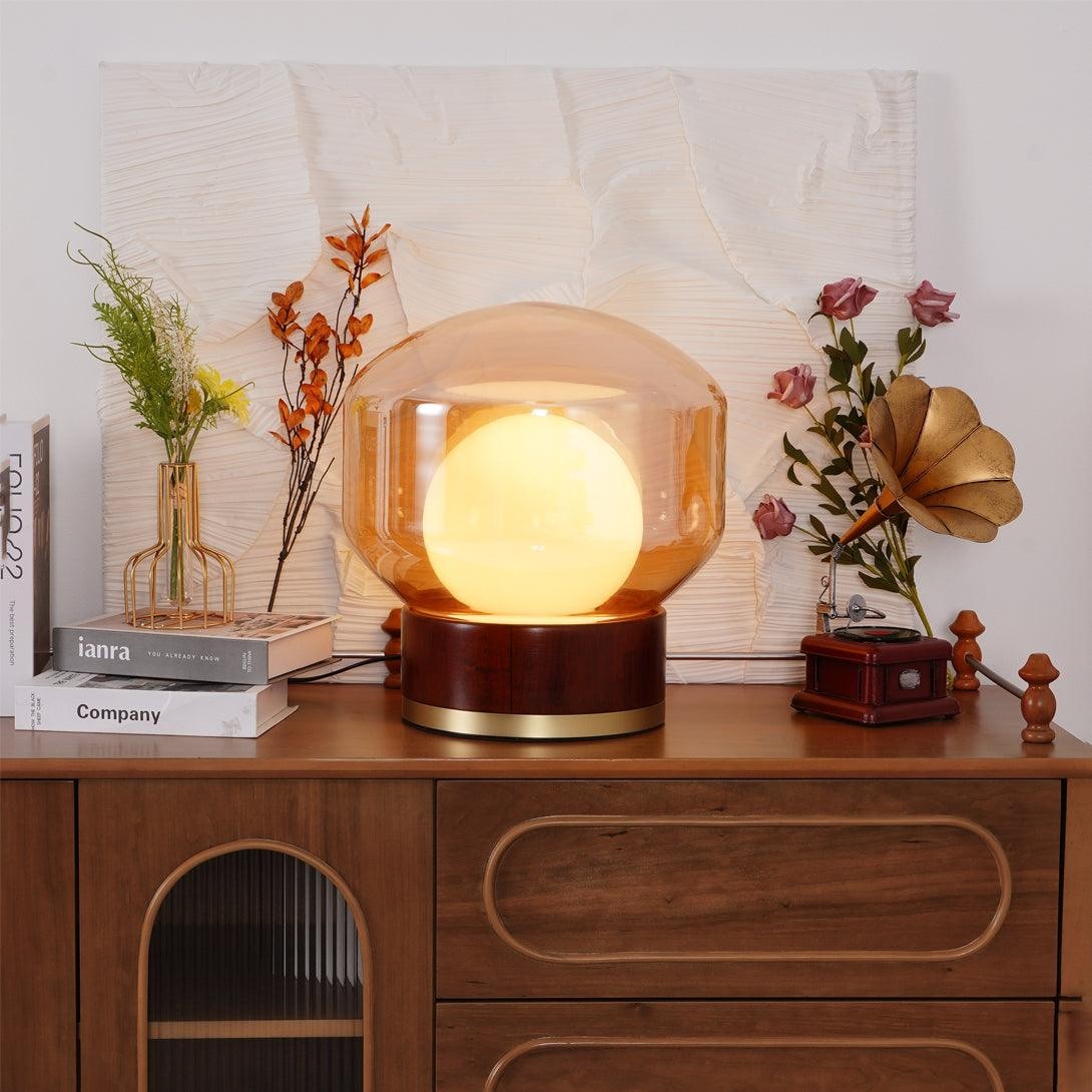 Simple Creative Wood Orb Table Lamp M527