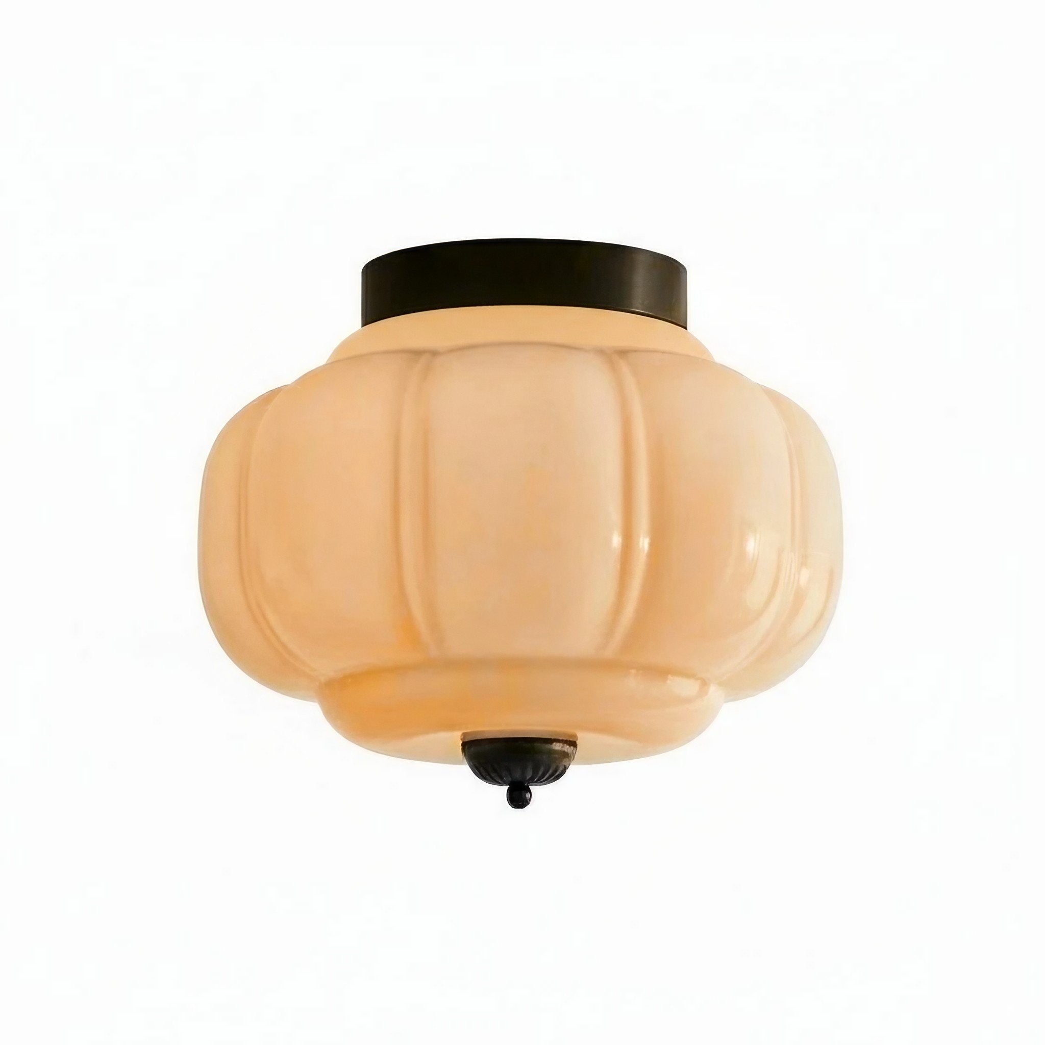 Vintage Eloise Milk Glass Flush Mount Ceiling Light - Vintage Charm Soft Glow T287