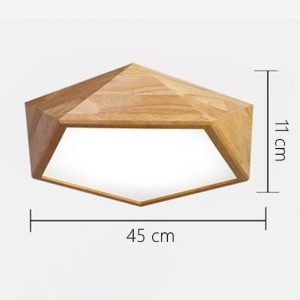 Schemat wymiarowy przedstawiający lampę sufitową LUCENT o średnicy 45 cm i wysokości 11 cm