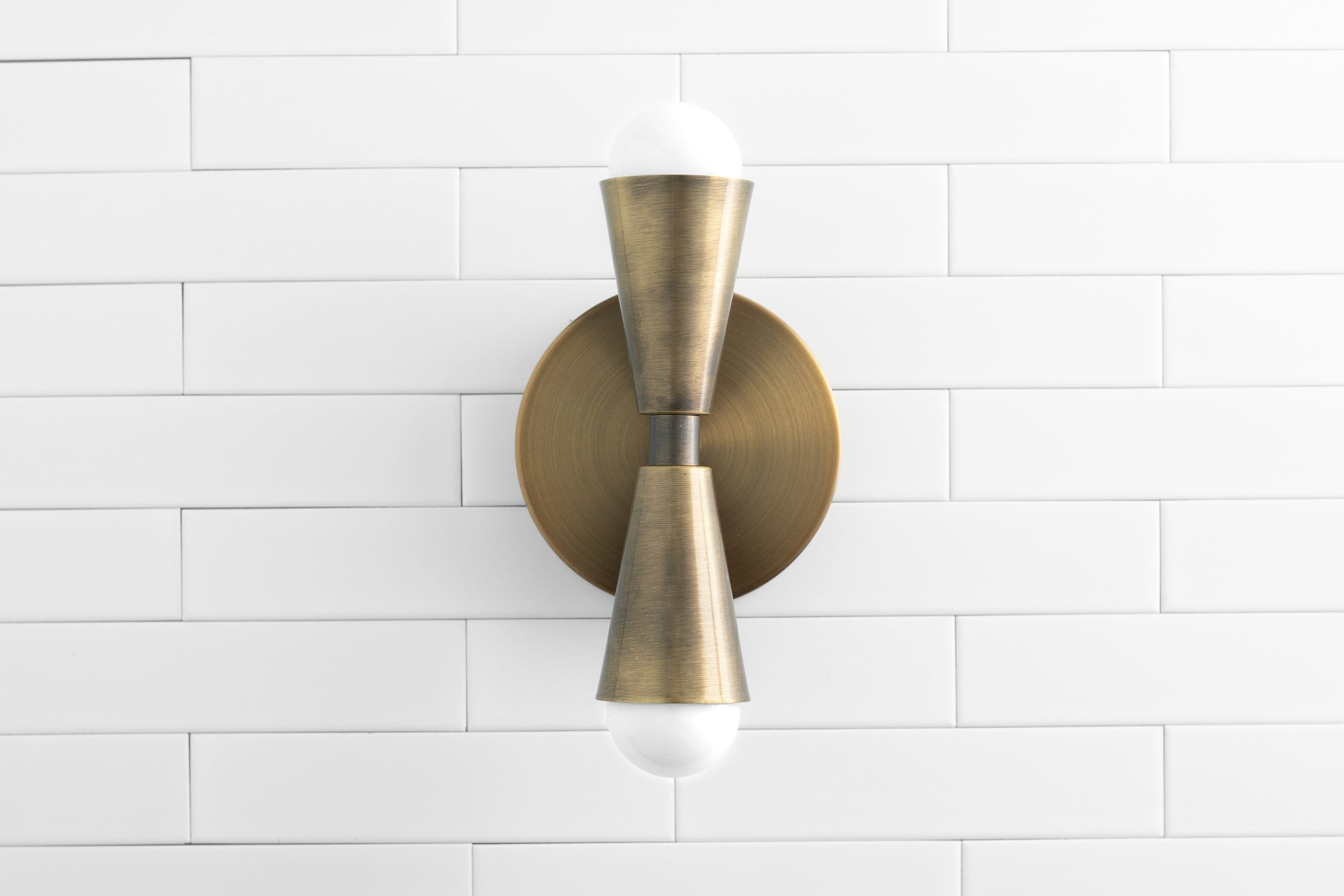 Pyralis Cone Linear Statement Wall Sconce - Modern Two Light Fixture T334