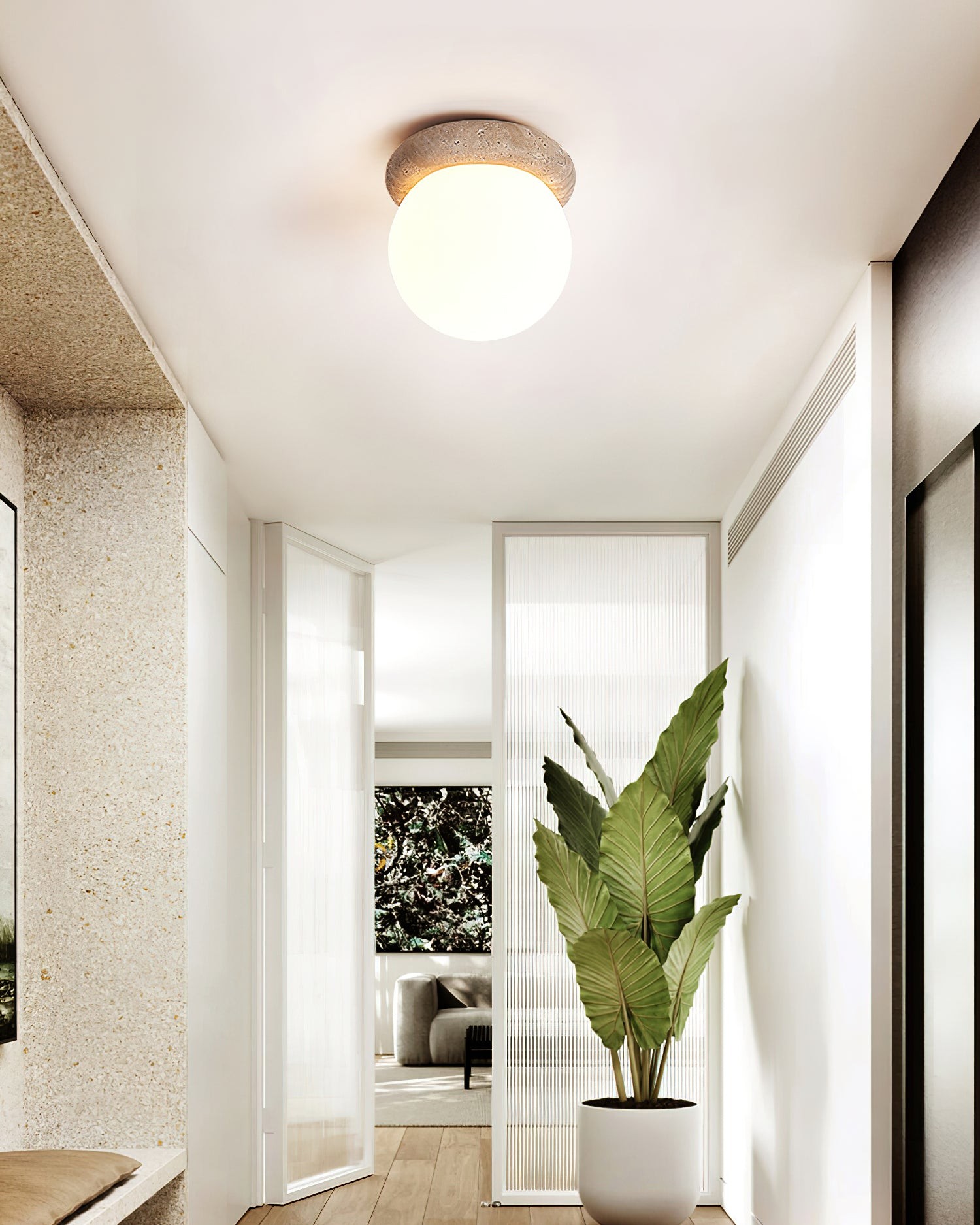 Marble Travertine Asteroid Ceiling Lamp M581