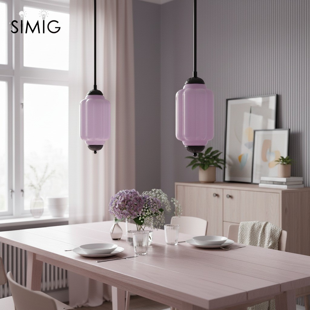 Eloise Simple Glass Irregular Lantern Pendant Lamp G23