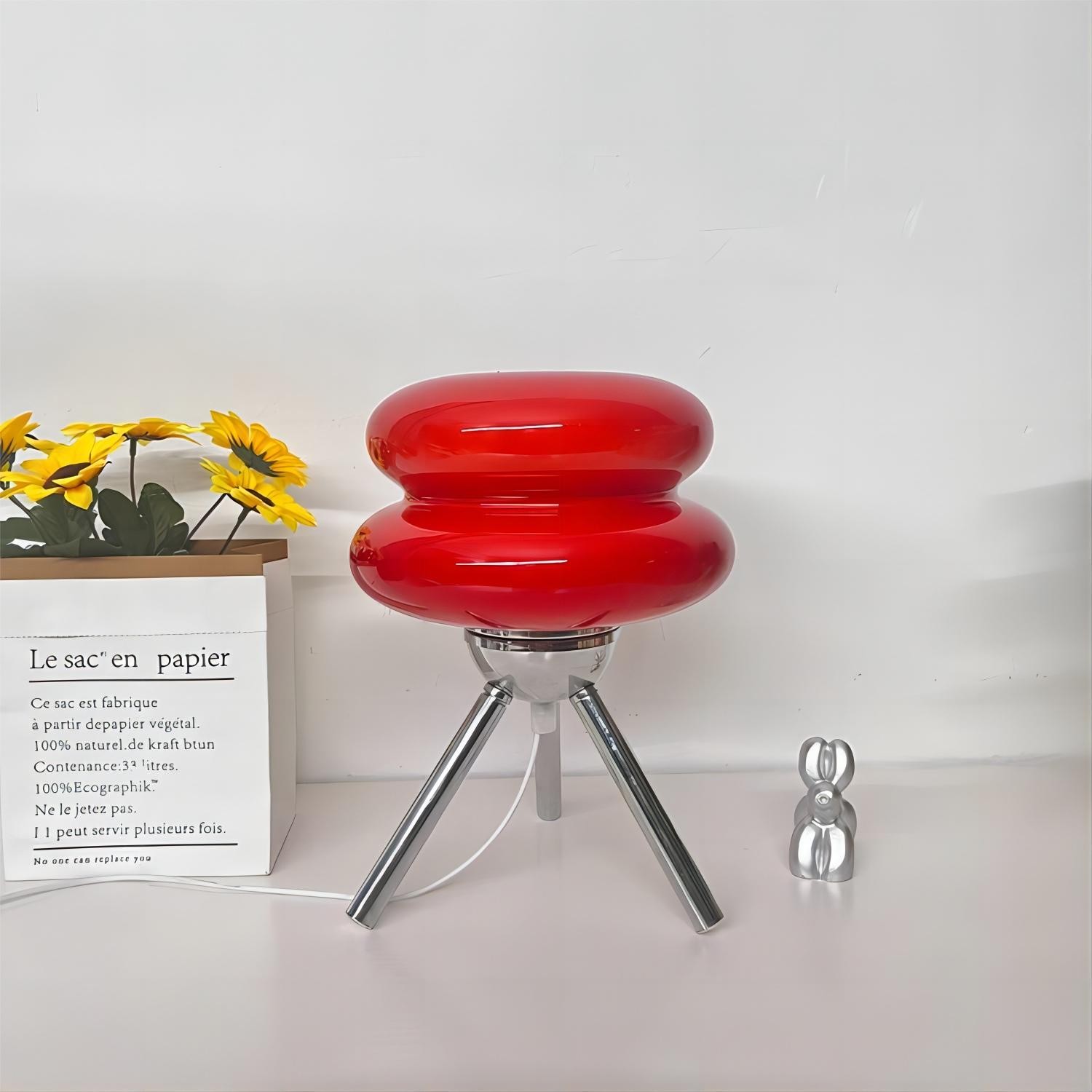 Lollipop Bauhaus Glass Tripod Table Lamp S24