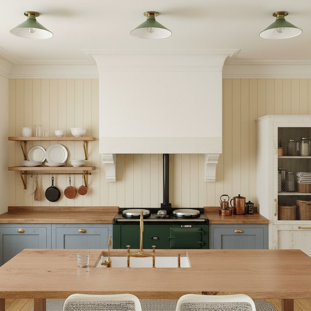 Aurenza Timeless Flush Mount Light - Farmhouse Design with Simple Elegant Charm T286