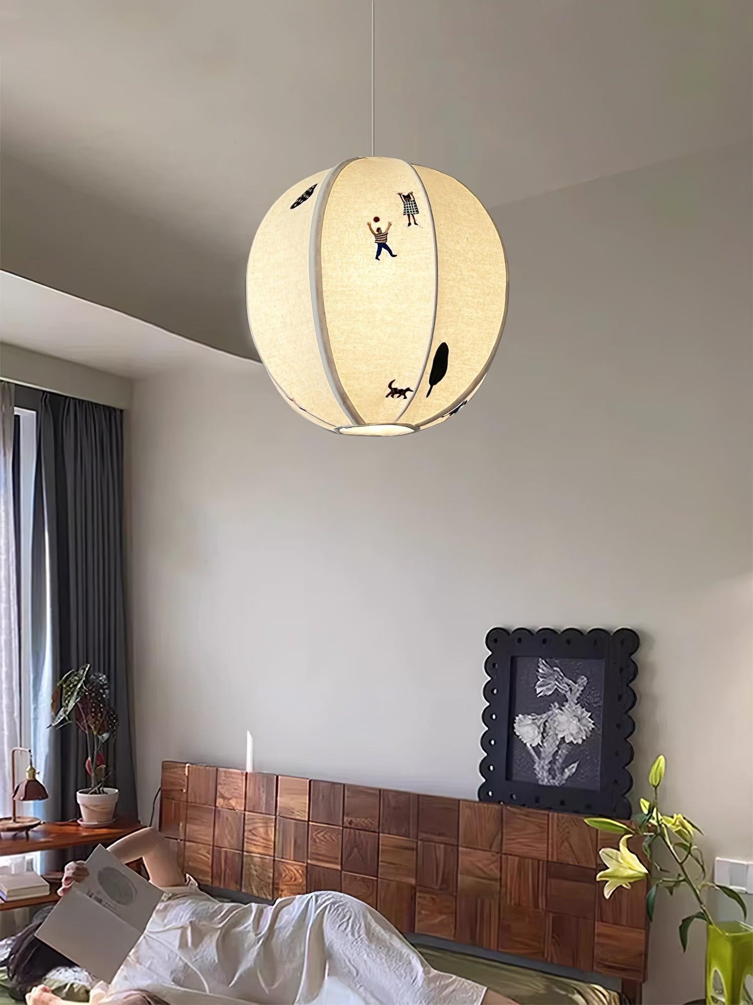 Park Embroidered Textile Pendant Lamp M442