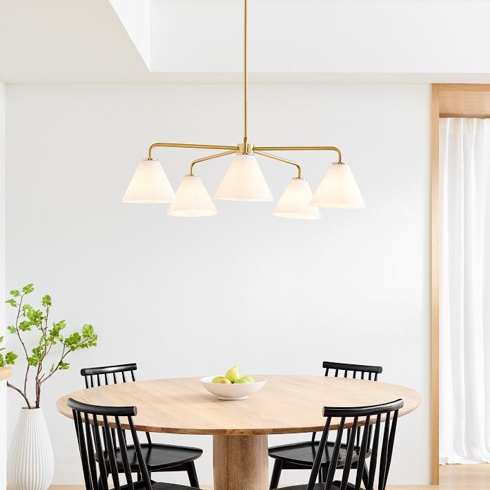 Conica Sculptural 5-Light Cone Chandelier - Modern Glass Lighting for Home T230
