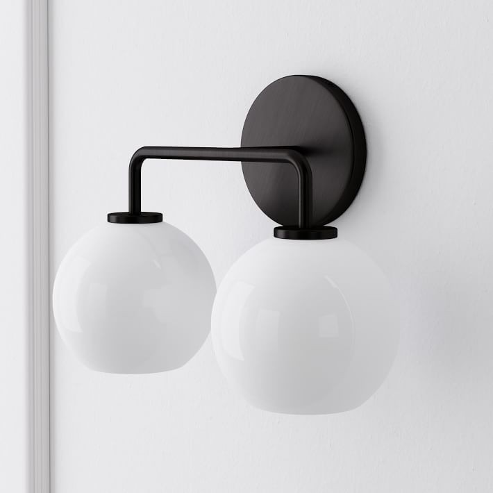 Selvion Artistic Globe Sconce Light - Handcrafted Glass Sculptural Wall Fixture T021