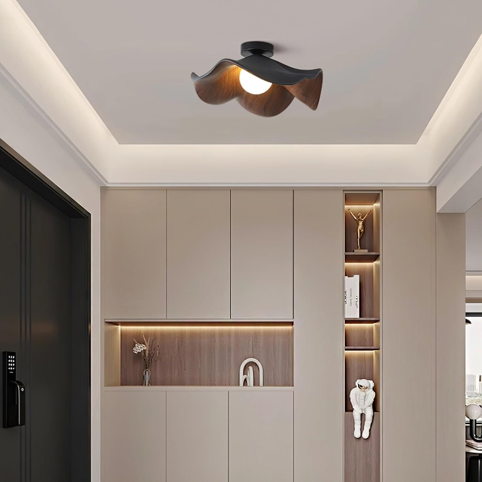 New Modern Simple Walnut Grain Ceiling Light M171