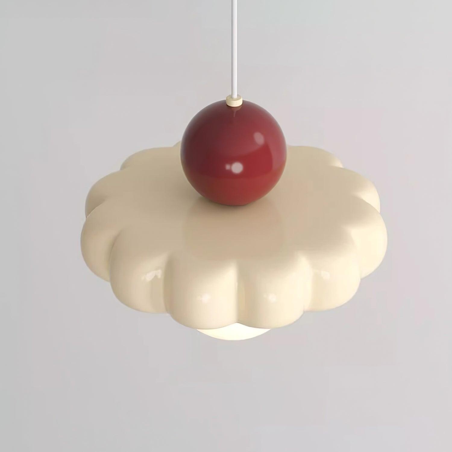 Cream Style Long Line Pumpkin Texture Pendant Lamp M275