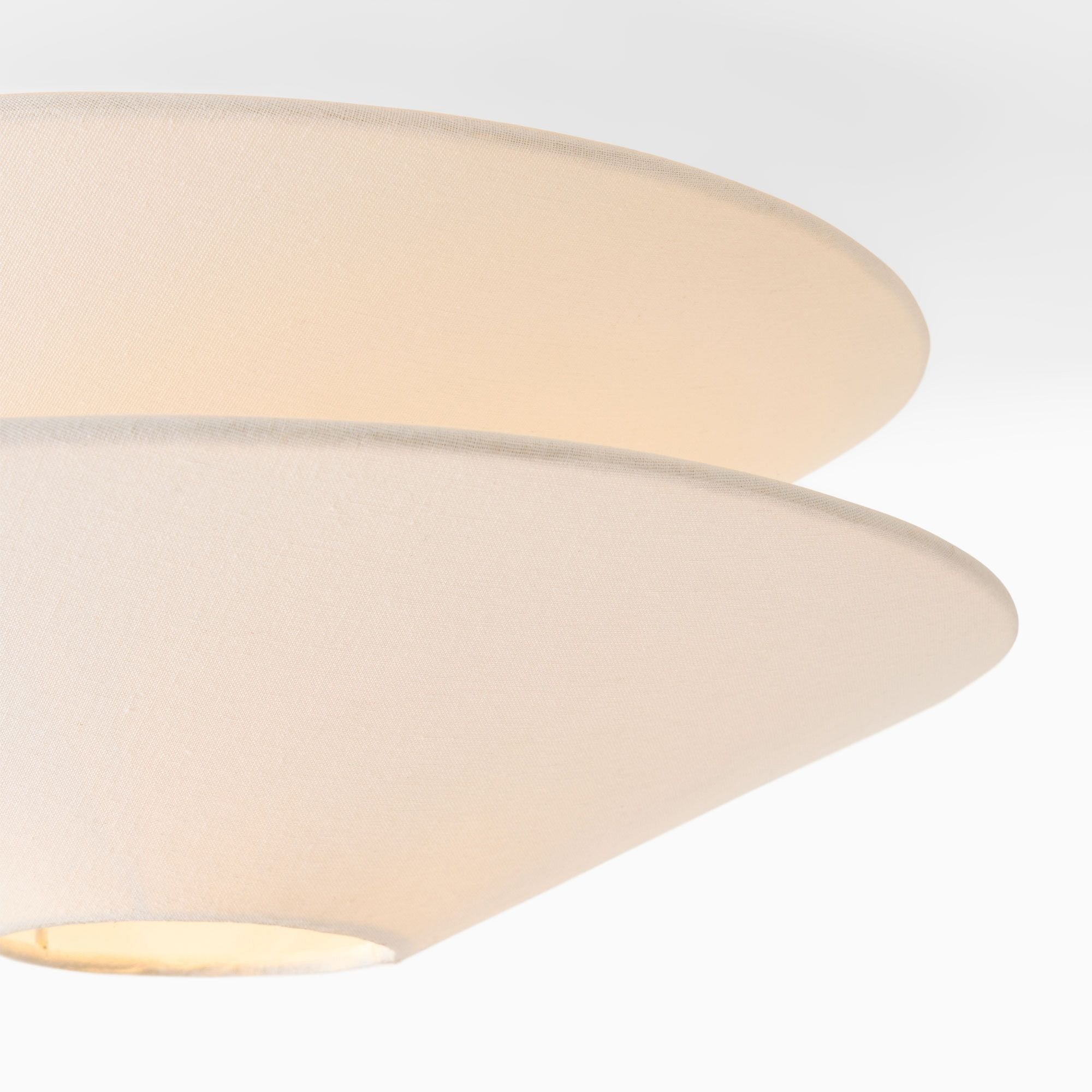 Solivara Contemporary Milky White Linen Ceiling Lamp for Living Room T112