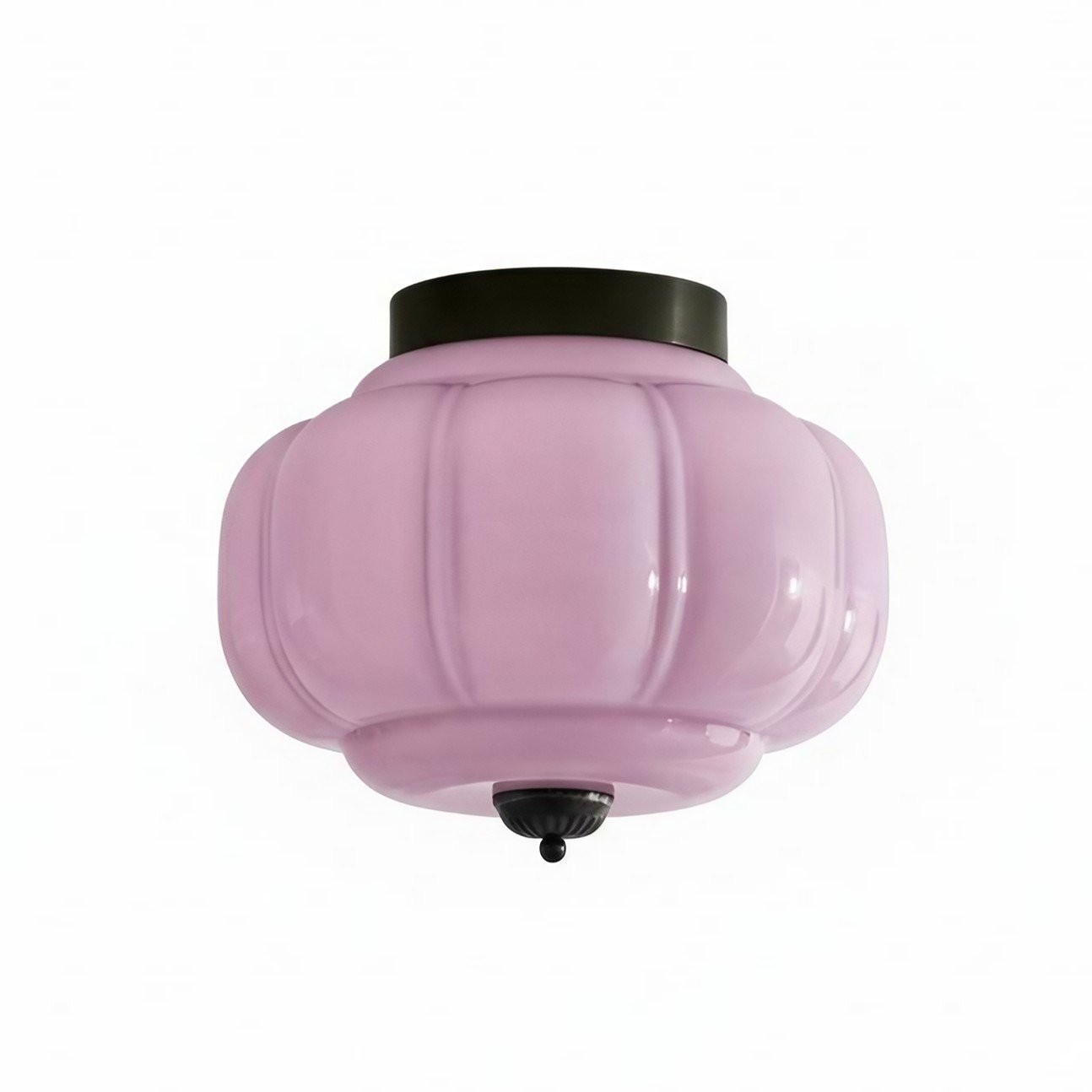 Vintage Eloise Milk Glass Flush Mount Ceiling Light - Vintage Charm Soft Glow T287