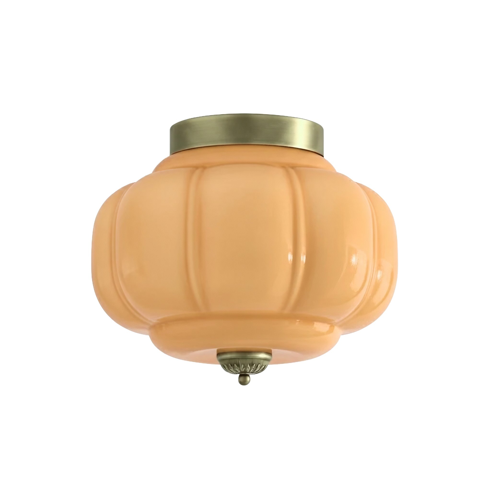 Eloise Retro Milk Glass Semi Flush Mount Ceiling Light G55