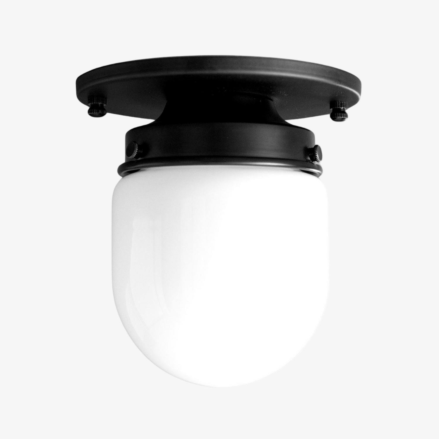 Opalume Glass Flush Mount Ceiling and Wall Light - Art Deco Small Globe Fixture T300