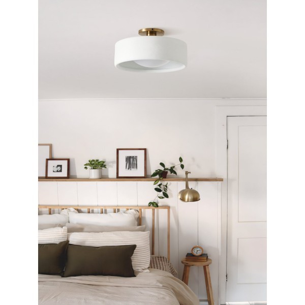 Cerova Elegant Round Porcelain Flush Mount Ceiling Light T165
