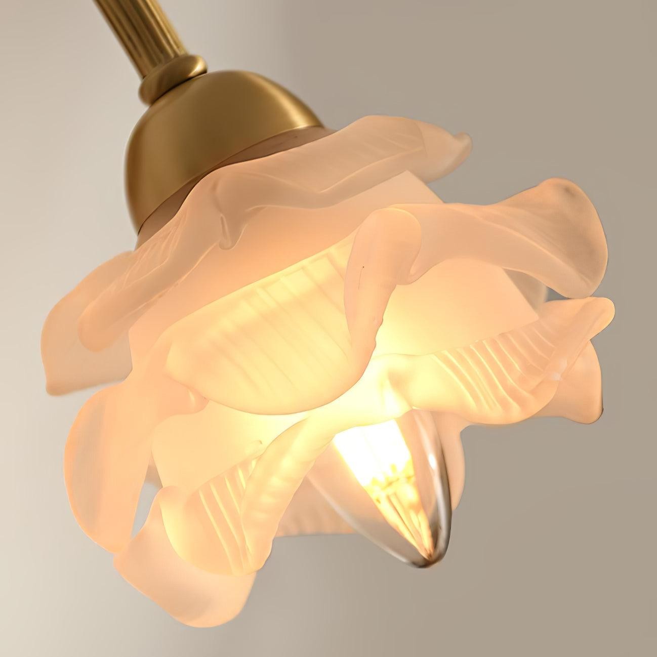 Brass Rose Wall Light M403