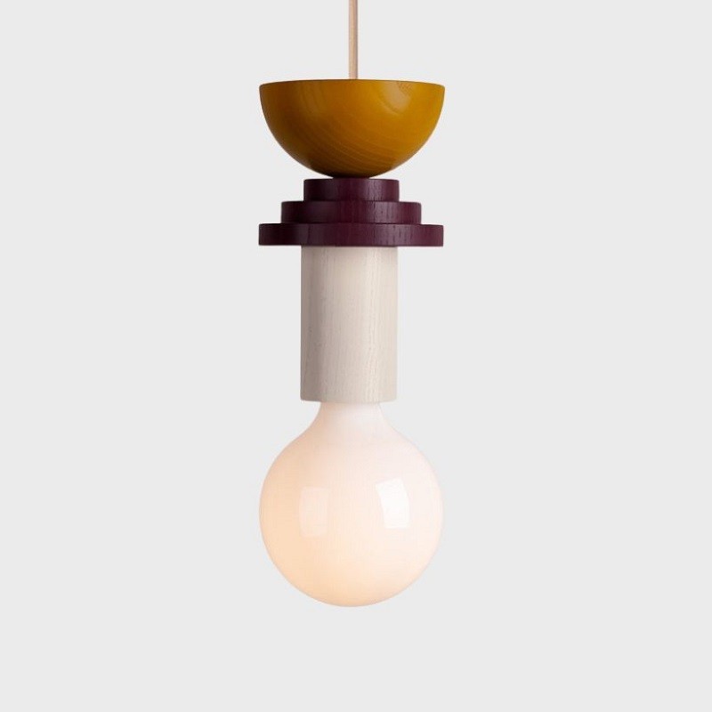 Creative Color Block Wooden Pendant Light S166
