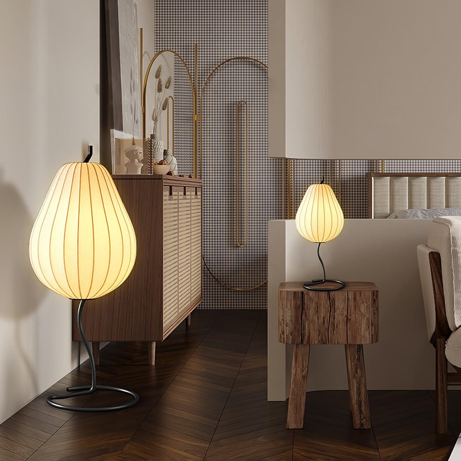 Pear-shaped Shite Floor Lamp Suitable For Living Room M35