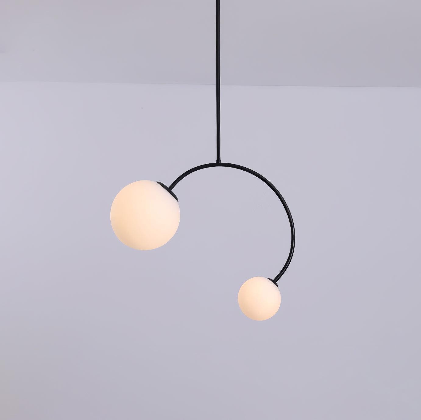 Creative Double Heads Glass Pendant Lamp M493