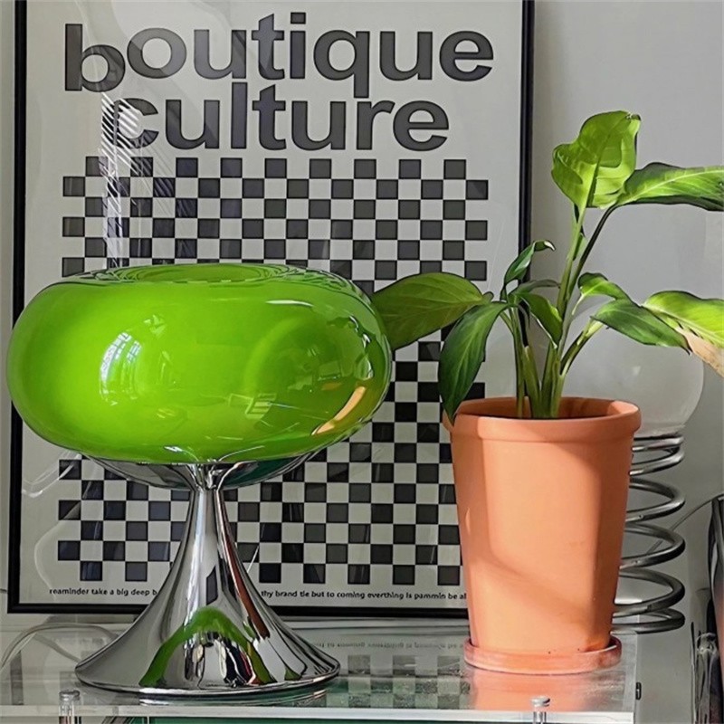 Bauhaus Apple Shaped Glass Led Table Lamp S137
