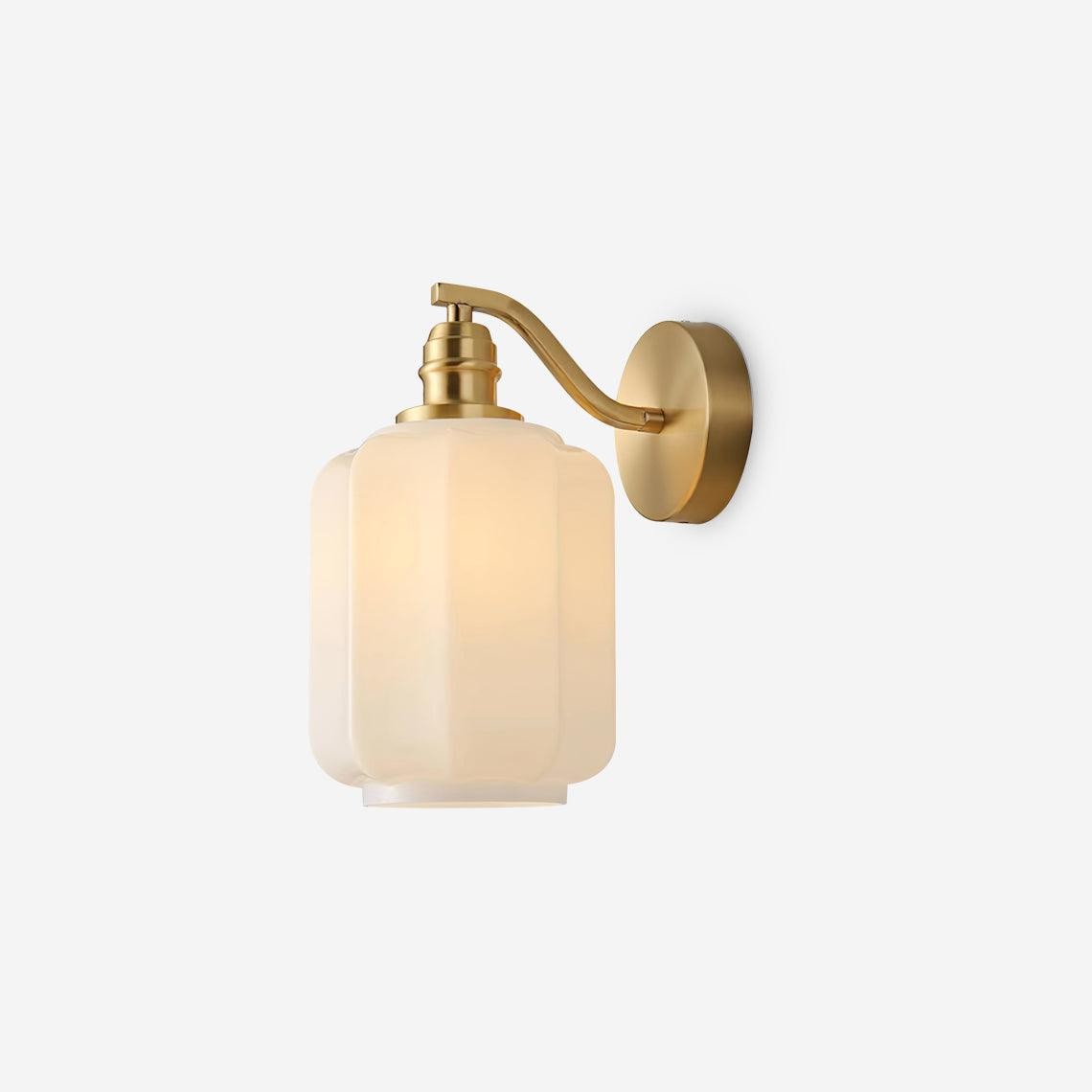 Retro Brass and Glass Wall Lamp M253
