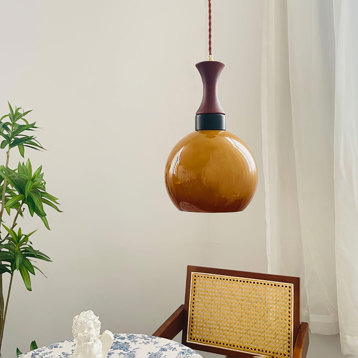Spherical Orange Practical Luxury Pendant Lamp M39