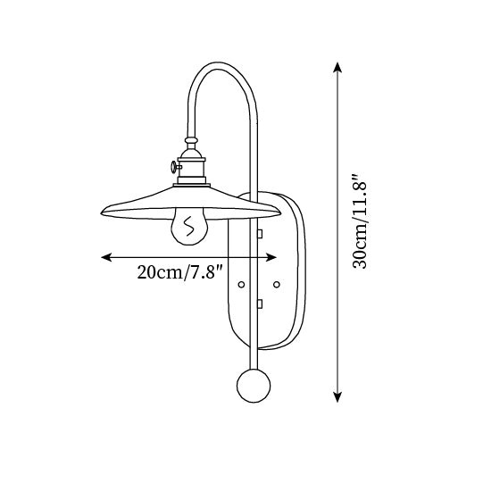 American Retro Spherical Wall Lamp M252