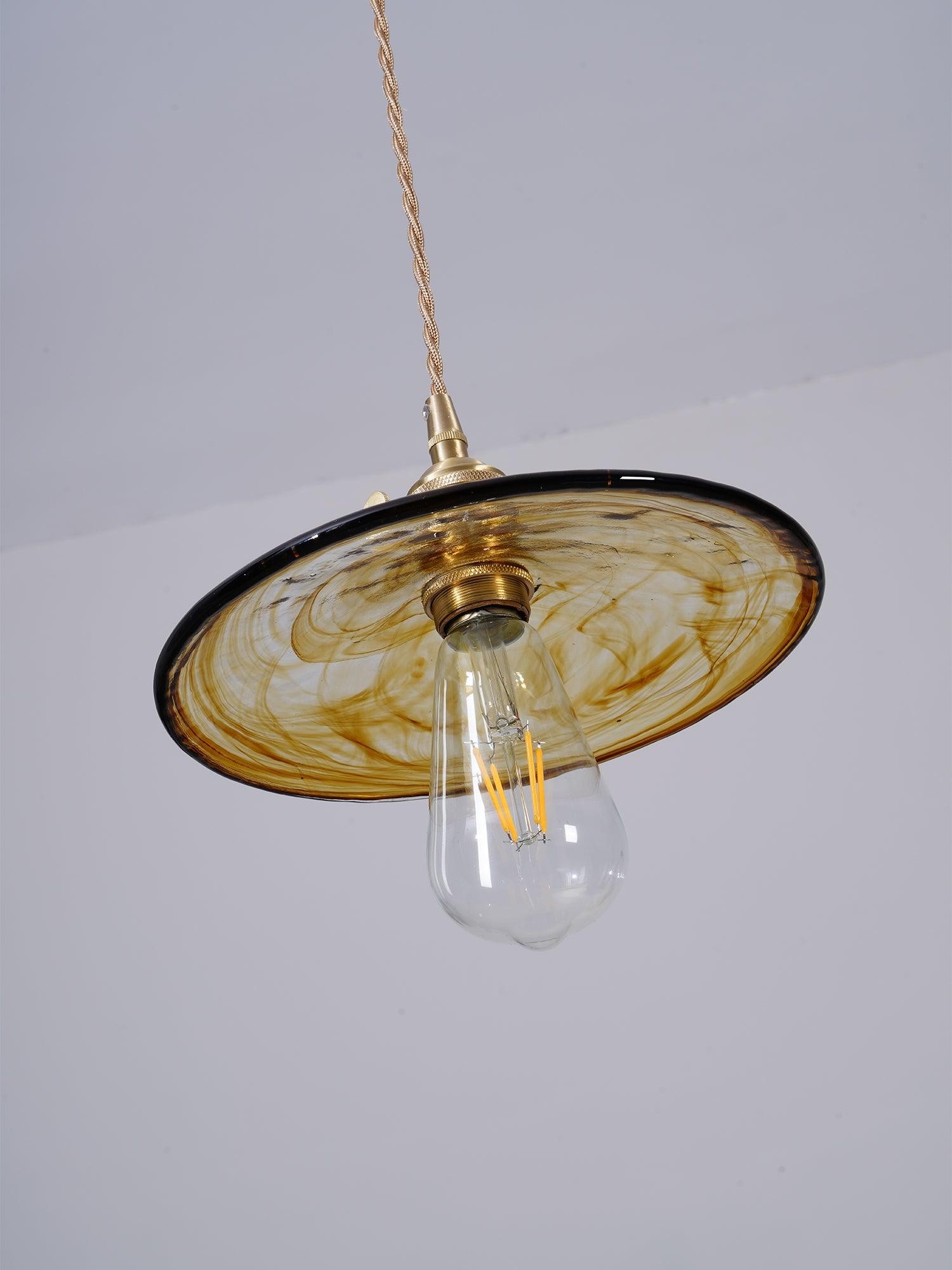 Brass Vintage Clear Glass Pendant Light M34