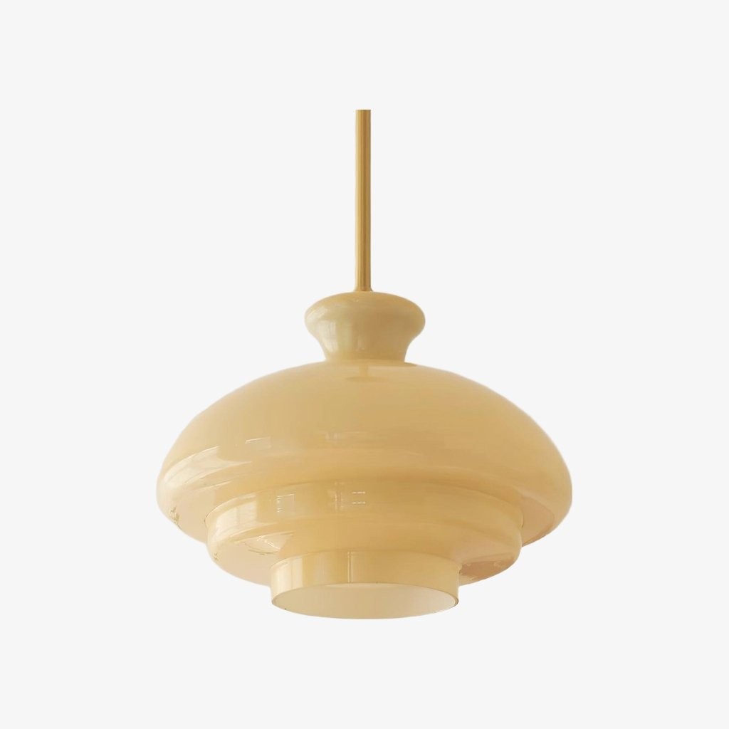 HaloVita Decorative Pendant Lamp - Minimalist Metal and Glass Pendant for Living Areas T575