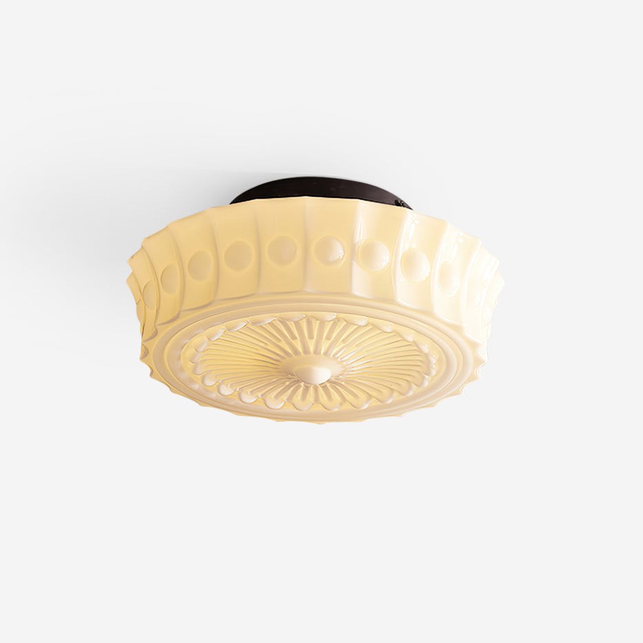 Rigidus French Vintage Glass Cream Style Ceiling Light M151